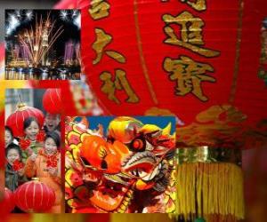 yapboz Çin Yeni Yılı kutlamaları